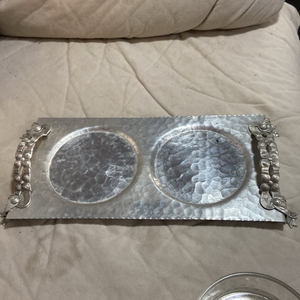 Vintage Hand Wrought Creation by Rodney Kent tulip dish/dessert - Picture 3 of 6
